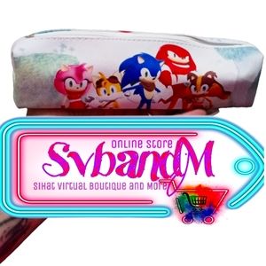 White Sonic pencil case